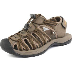 Women's Khaki Yellow Thermoplastic Rubber Adventurous Summer Outdoor Sandals